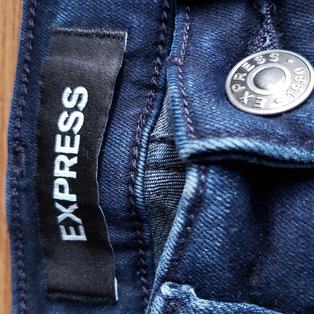 Express Skinny Stretch Legging Jeans Size 0๐ 24" Waist X 30" Inseam Length - Picture 5 of 13